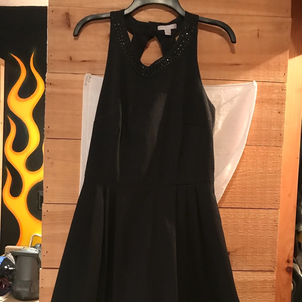 Black beaded neck ny and company dress